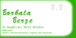 borbala berze business card