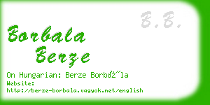 borbala berze business card